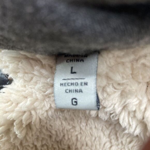 Levi Strauss Brown Faux Leather Jacket Hooded Womans Large Sherpa quilted zip - Picture 6 of 13